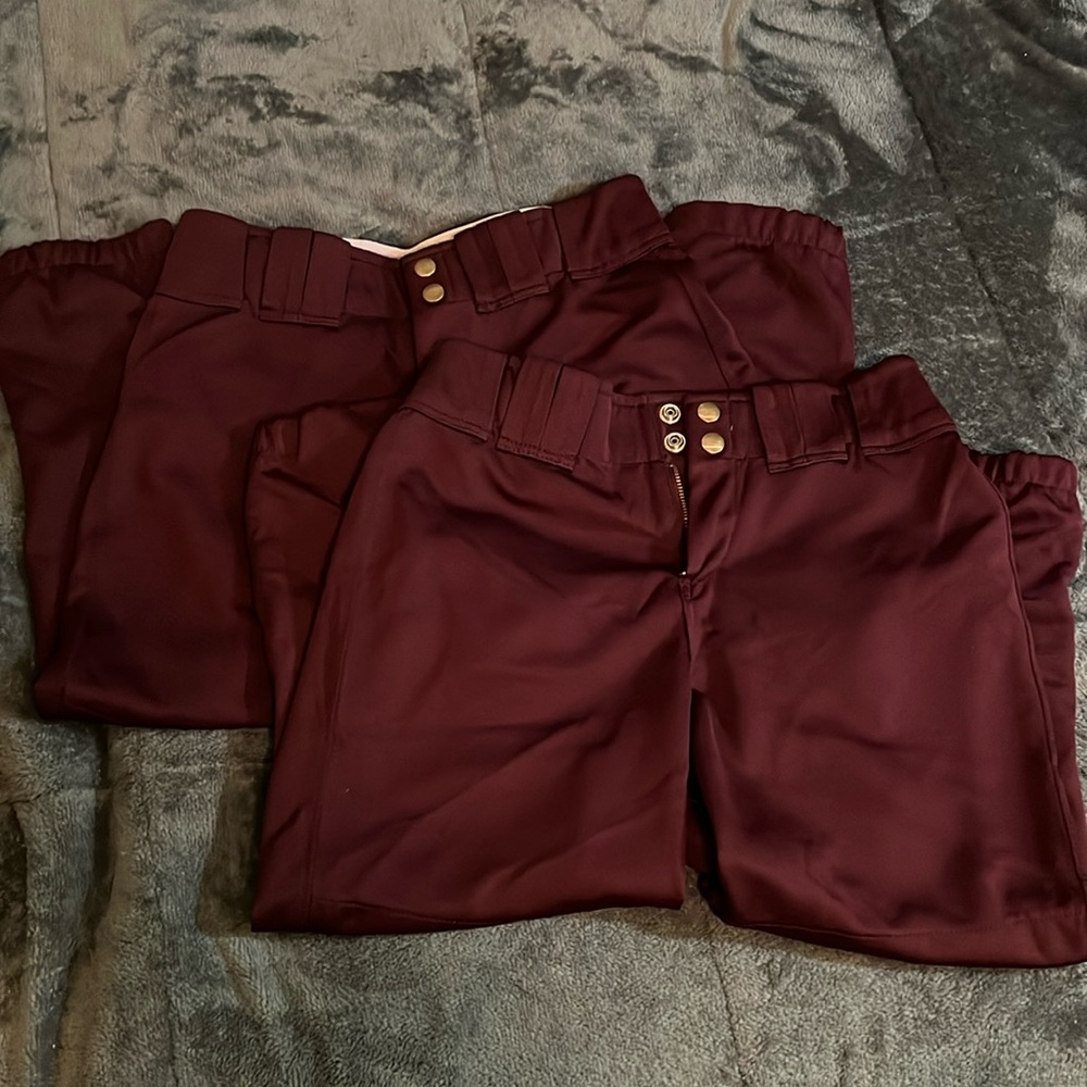 Women’s maroon Boombah softball pants, 30